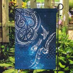 Matariki Galaxy Garden Flag New Zealand Map Maori Pattern LT9