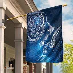 Matariki Galaxy Garden Flag New Zealand Map Maori Pattern LT9