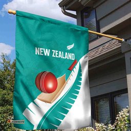 New Zealand Cricket Garden Flag Kiwi Birds Haka Dance Turquoise Fern Sporty Style LT03