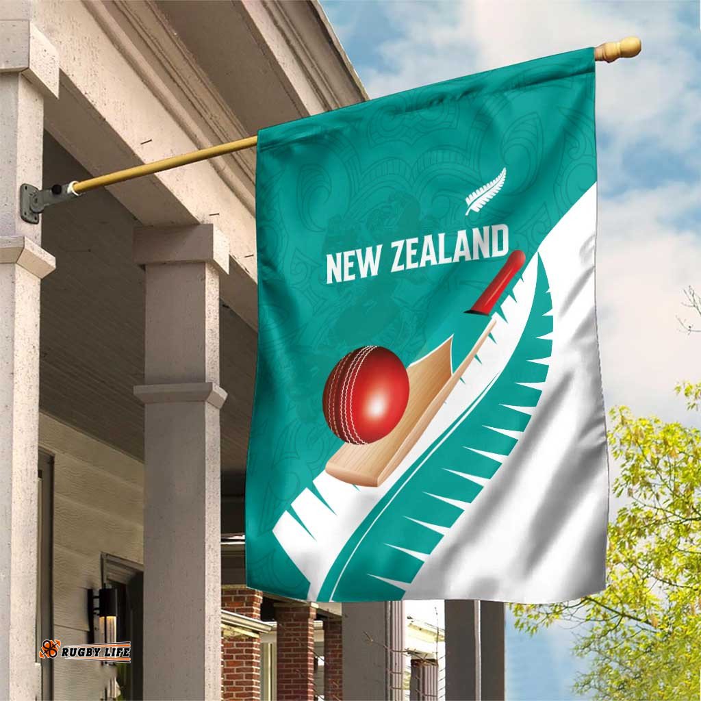 New Zealand Cricket Garden Flag Kiwi Birds Haka Dance Turquoise Fern Sporty Style LT03