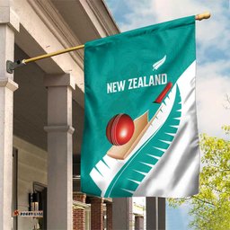 New Zealand Cricket Garden Flag Kiwi Birds Haka Dance Turquoise Fern Sporty Style LT03