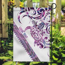 Mawhero Paua shell Kowhaiwhai Taniko Personalised Garden Flag Turtle Tattoo Maori Tribal Style LT9
