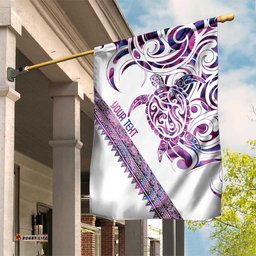 Mawhero Paua shell Kowhaiwhai Taniko Personalised Garden Flag Turtle Tattoo Maori Tribal Style LT9