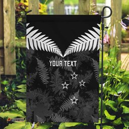 Custom New Zealand Silver Fern Football Garden Flag Go Aotearoa Grunge Black LT14