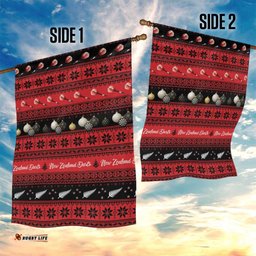New Zealand Darts Christmas Garden Flag Merry Xmas Aotearoa Maori Red LT14