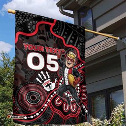 Custom Saints Football Garden Flag Aboriginal Dot Art Pattern DT05