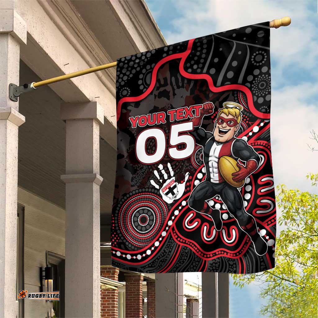 Custom Saints Football Garden Flag Aboriginal Dot Art Pattern DT05