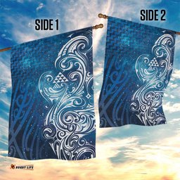 Matariki Galaxy Garden Flag Maori Taniko Pattern LT9