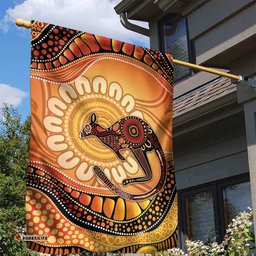 Indigenous Kangaroo Australia Garden Flag Australian Aboriginal Art Proud LT14