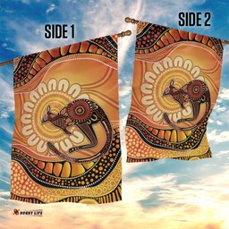 Indigenous Kangaroo Australia Garden Flag Australian Aboriginal Art Proud LT14