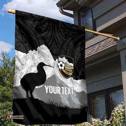 New Zealand South Island Football Custom Garden Flag Aoraki Mount Cook With Kiwi Maori Pattern LT14