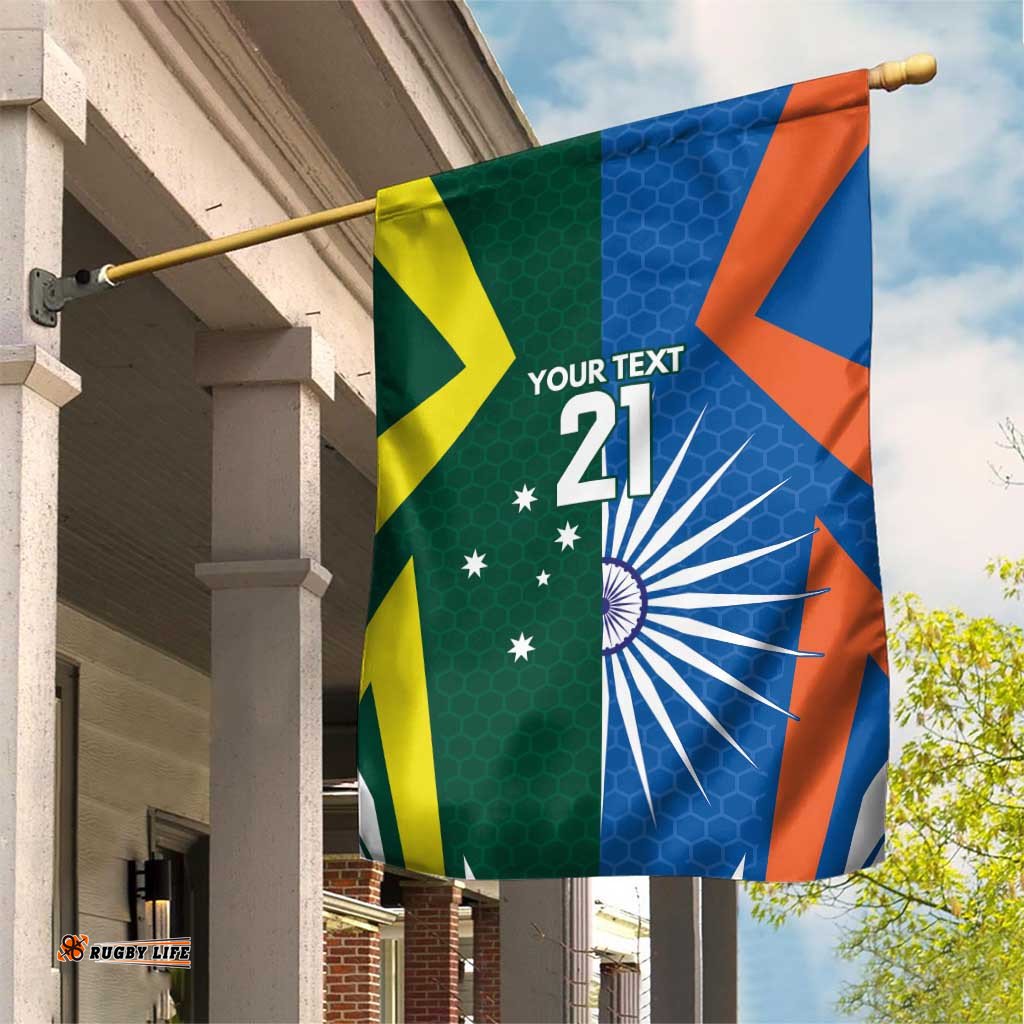 India vs Australia Custom Garden Flag Blue vs Gold Cricket Heritage LT9