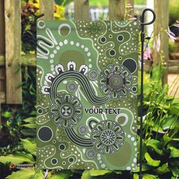 Personalised NAIDOC Week 50 Years Deadly Always Garden Flag Green Aboriginal Artwork Dot Painting LT9