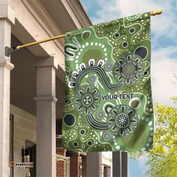 Personalised NAIDOC Week 50 Years Deadly Always Garden Flag Green Aboriginal Artwork Dot Painting LT9