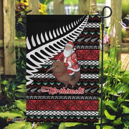 New Zealand Kiwi Santa Christmas Garden Flag He Wairua Kirihimete LT9