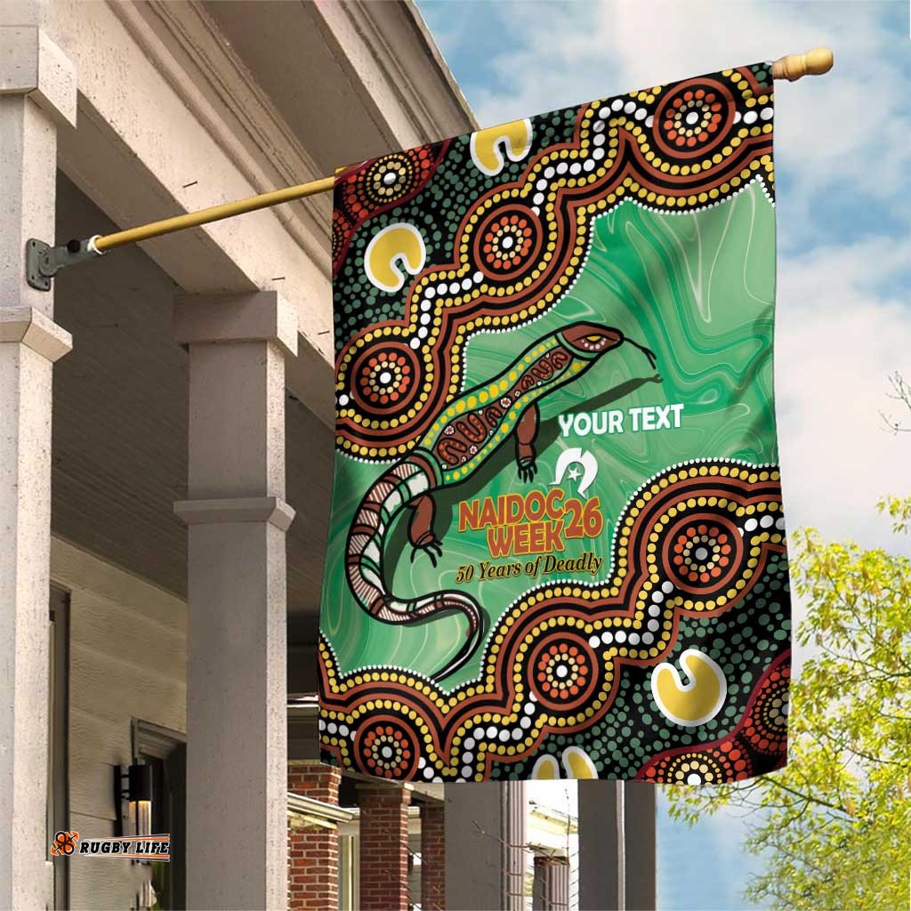 Personalised Australia Goanna NAIDOC Week 2026 Garden Flag 50 Years of Deadly Aboriginal Art LT14