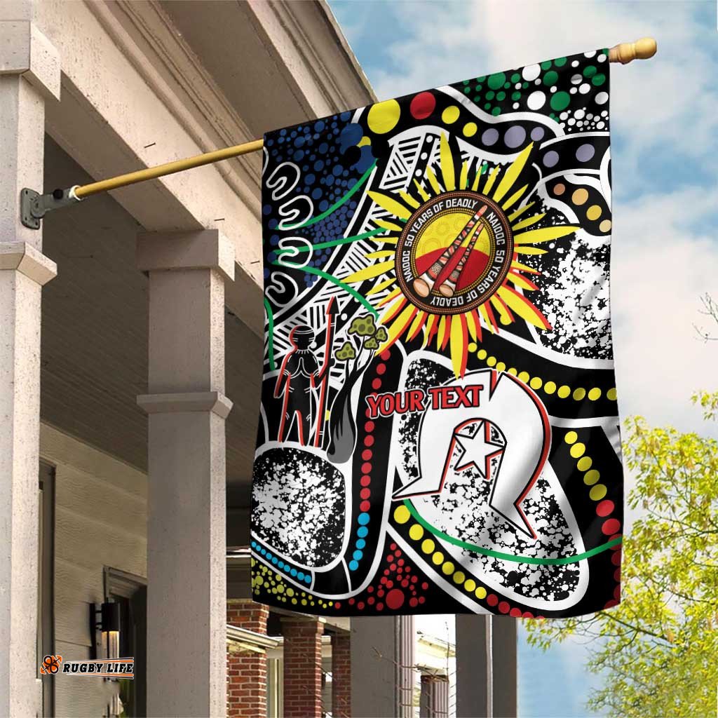 NAIDOC 50 Years of Deadly Personalised Garden Flag Aboriginal Dot Art LT9