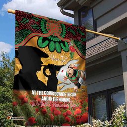 Personalised Rabbitohs Rugby ANZAC Day Garden Flag Last Post Poppy We Will Remember Them LT14