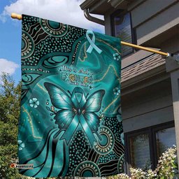 Ovarian Cancer Awareness Garden Flag This Is What A Fighter Looks Like DT05