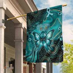 Ovarian Cancer Awareness Garden Flag This Is What A Fighter Looks Like DT05