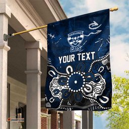 Personalized Geelong Cats Garden Flag Aboriginal Dot Painting Graffiti Style TS04