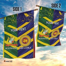Custom Sri Lanka And Australia Cricket Garden Flag 2025 The Lions Baggy Greens Together LT14