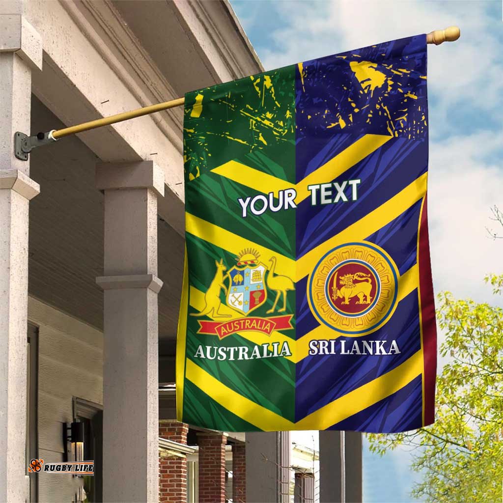 Custom Sri Lanka And Australia Cricket Garden Flag 2025 The Lions Baggy Greens Together LT14