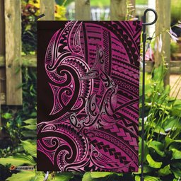 New Zealand Hammerhead Shark Garden Flag Maori Haehae Mangopare Pink LT14