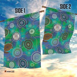 NAIDOC 50 Years of Deadly Garden Flag Sea Turtle Aboriginal Dot Art LT19