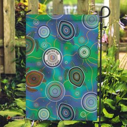 NAIDOC 50 Years of Deadly Garden Flag Sea Turtle Aboriginal Dot Art LT19