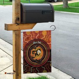 NAIDOC Week 2026 Personalised Garden Flag 50 Years of Deadly Lizard Kangaroo Aboriginal Art LT14