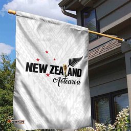 Football New Zealand Garden Flag Aotearoa United White Version LT01