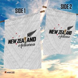 Football New Zealand Garden Flag Aotearoa United White Version LT01
