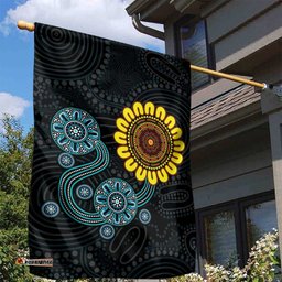 NAIDOC 50 Years of Deadly Garden Flag Sun Aboriginal Dot Art LT19