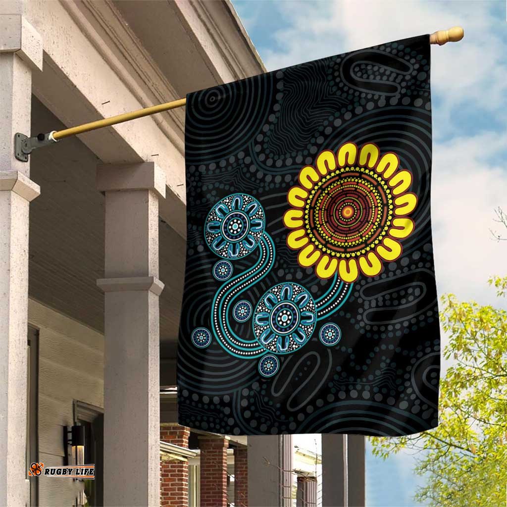 NAIDOC 50 Years of Deadly Garden Flag Sun Aboriginal Dot Art LT19