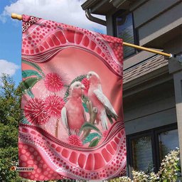 Indigenous Pink Galah Australia Garden Flag Australian Hakea Aboriginal Art Proud LT14