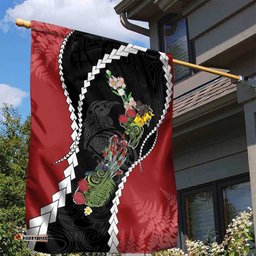 New Zealand Christmas Garden Flag Flora Map with Birds LT7
