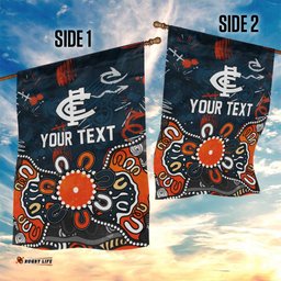 Personalized Carlton Blues Garden Flag Aboriginal Dot Painting Graffiti Style TS04