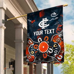 Personalized Carlton Blues Garden Flag Aboriginal Dot Painting Graffiti Style TS04
