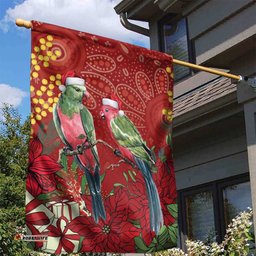 Merry Chrissie Australia King Parrots Garden Flag Aboriginal Art LT7