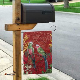 Merry Chrissie Australia King Parrots Garden Flag Aboriginal Art LT7