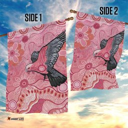 NAIDOC Week Aussie Indigenous Garden Flag Aboriginal Galah Bird Contemporary Art LT7