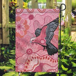 NAIDOC Week Aussie Indigenous Garden Flag Aboriginal Galah Bird Contemporary Art LT7
