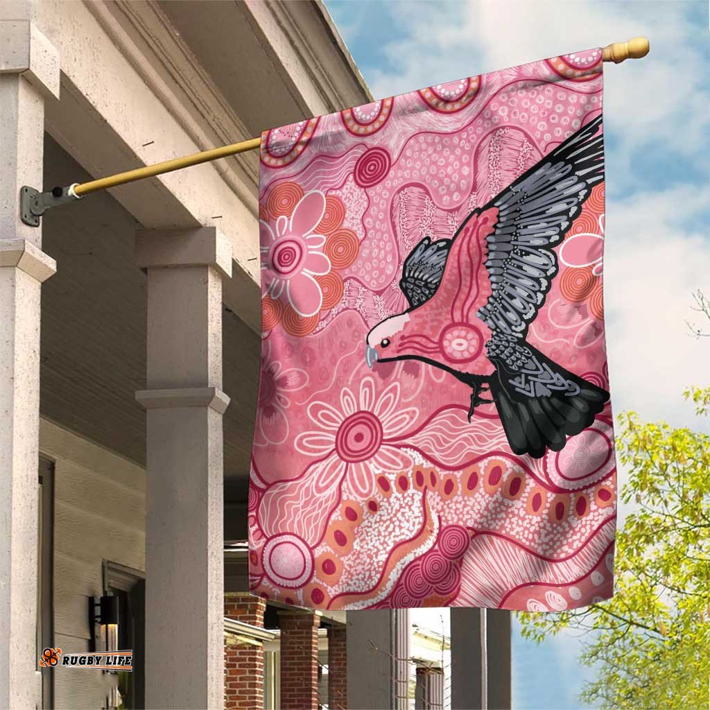 NAIDOC Week Aussie Indigenous Garden Flag Aboriginal Galah Bird Contemporary Art LT7