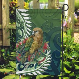 New Zealand Kea Bird Garden Flag With Maori Koru Fern LT05
