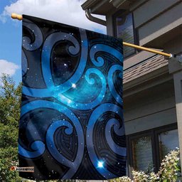 New Zealand Maori Matariki Garden Flag Galaxy Kowhaiwhai LT7