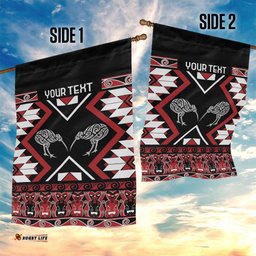 Personalised Taniko Motifs Aotearoa Garden Flag Waitangi Kowhaiwhai Kiwi LT7