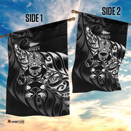 New Zealand Lawn Bowls Garden Flag Black Maori Warrior Tribal Silver Fern LT9