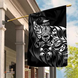 New Zealand Lawn Bowls Garden Flag Black Maori Warrior Tribal Silver Fern LT9