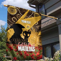 Personalised Australia Matildas ANZAC Day Garden Flag Last Post Poppy Lest We Forget LT14
